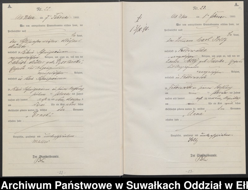image.from.unit.number "[Geburts-Haupt-Register des Königlichen Preussischen Standes-Amtes Ukta Kreis Sensburg]"