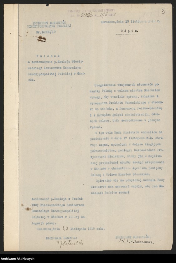 image.from.unit.number "Nominacje i dymisje Komisarzy Generalnych Rządu dla Galicji, Śląska, Spisza, Górnej Orawy oraz Gdańska"