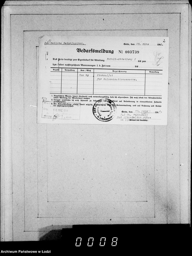 Obraz 6 z jednostki "Aufträge, Lieferscheinen und Rechnungen 100701-100791"