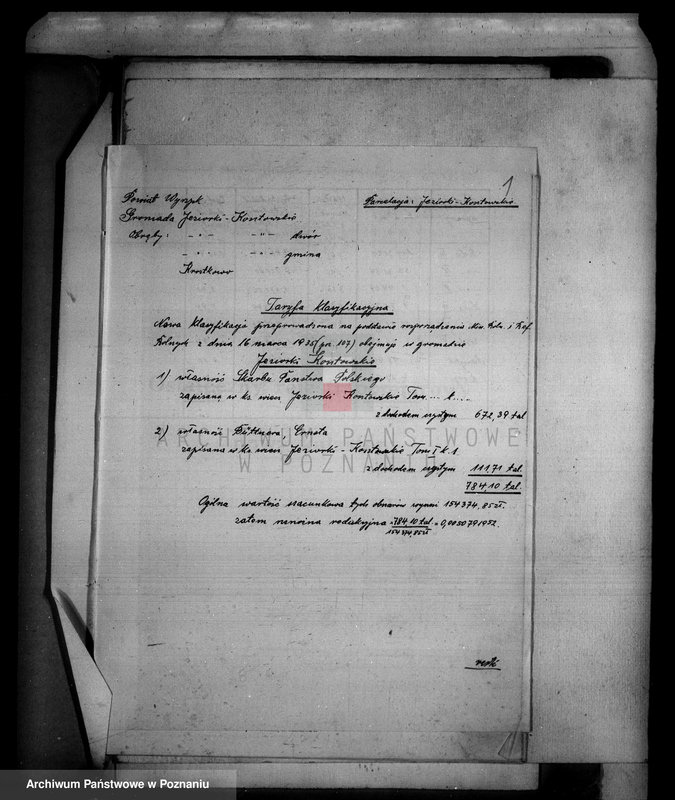 Obraz 5 z jednostki "Ostateczny rejestr pomiarowy i nowy kataster majątku Jeziorki Kosztowskie"