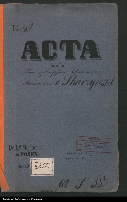 Obraz 2 z jednostki "A. betr. den polnischen General Ambrosius von Skarzyński"