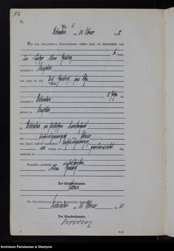 image.from.unit.number "Sterbe-Neben-Register Nr 1 - 85"