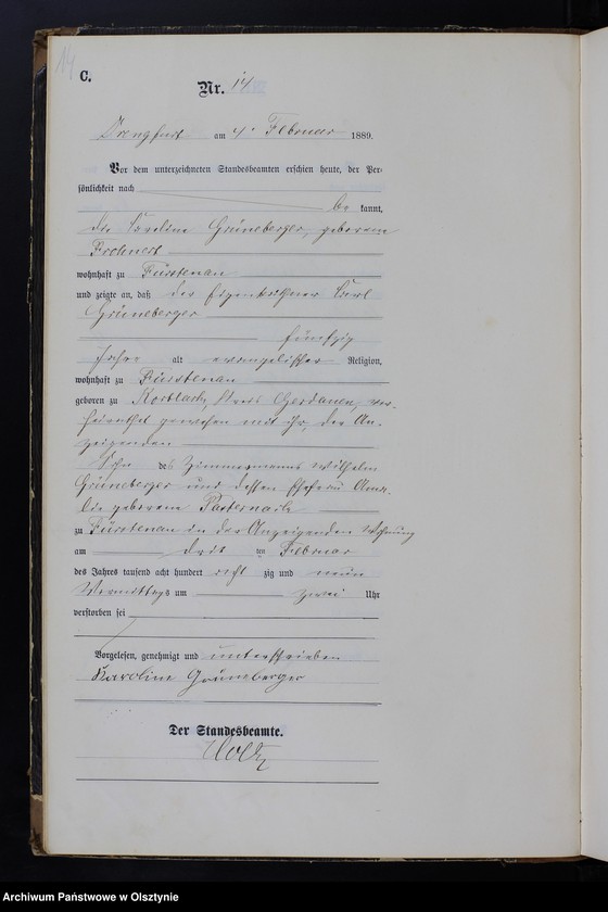 image.from.unit.number "Sterbe-Haupt-Register Nr 1 - 102"