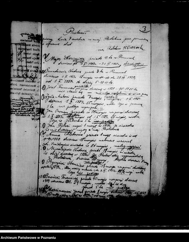 Obraz 9 z jednostki "Uwłaszczenie drobnych dzierżawców majątku Bolechowo powiatu poznańskiego"