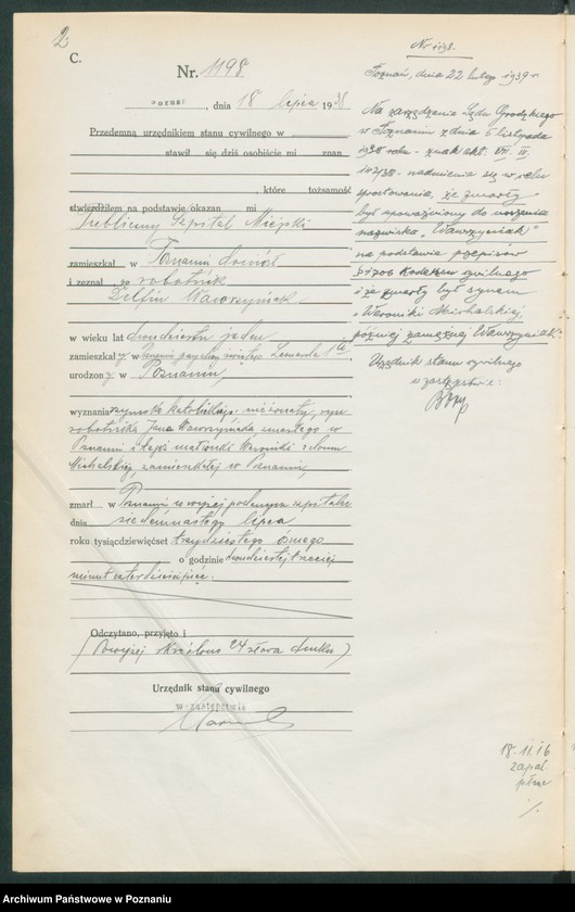 Obraz 4 z jednostki "Księga miejscowa zgonów tom III [Rejestr główny zgonów]"