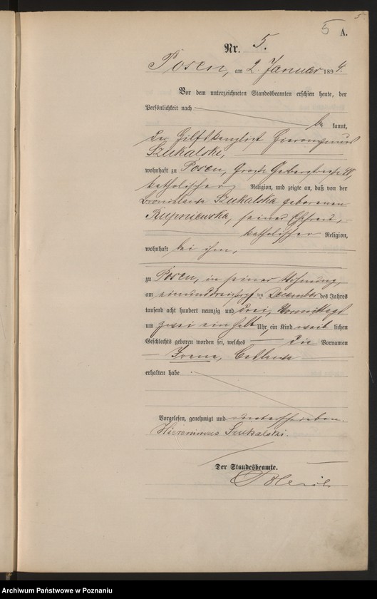 Obraz 8 z jednostki "Księga urodzeń t. I"