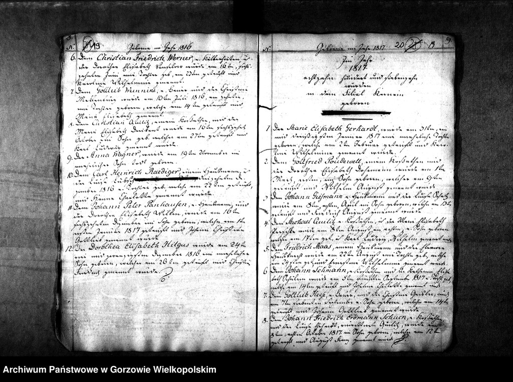 image.from.unit.number "Duplikate der Kirchenbücher von der Parochie Kernein: Kernein (Karnin), Giesenaue (Jeżyki)"