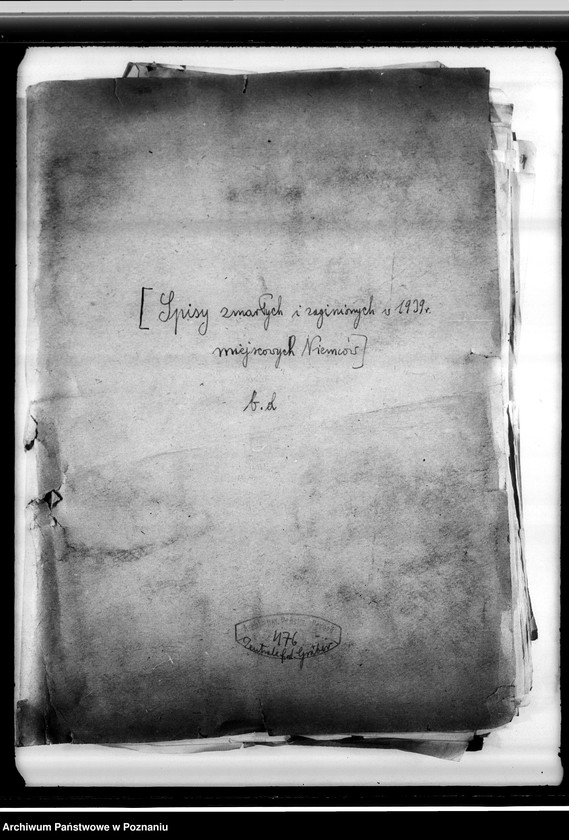 Obraz 4 z jednostki "Spisy zmarłych i zaginionych w 1939 roku miejscowych Niemców"