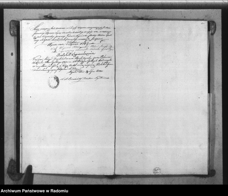 image.from.unit.number "Książka Duplikat Akt Cywilno - Religijnych Parafii Wysoka w powiecie Szydłowieckim Obwodzie Opoczyńskim Gubernij Sandomierskiey na rok 1842 sporządzona"