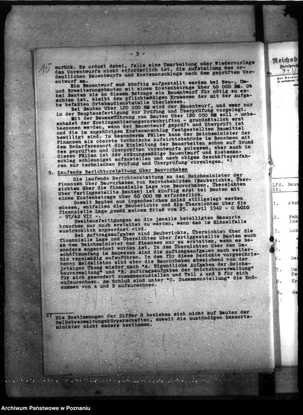 Obraz 19 z jednostki "Verwaltungsangelegenheiten der Reichsbauämter"