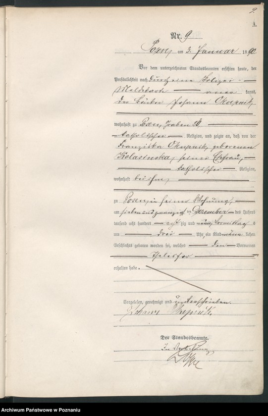 Obraz 12 z jednostki "Księga urodzeń t. I"