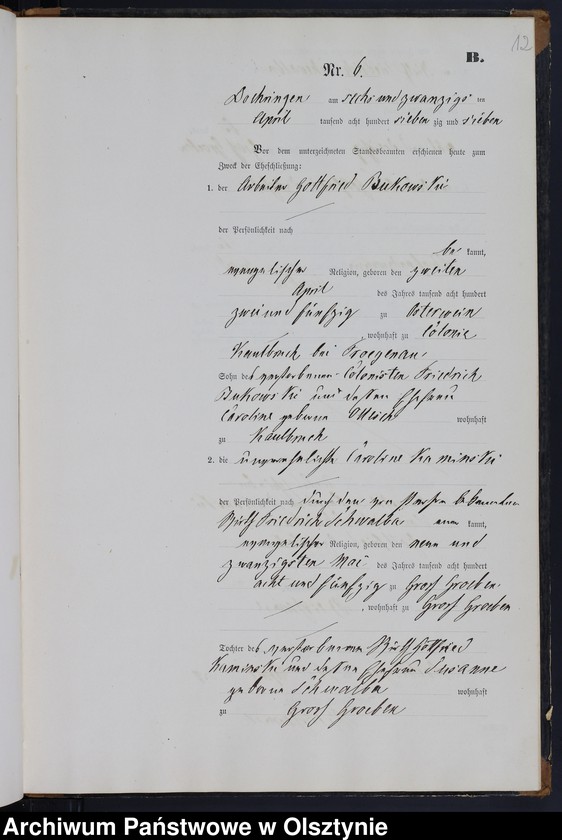 image.from.unit.number "Heiraths-Neben-Register Nr 1 - 20"