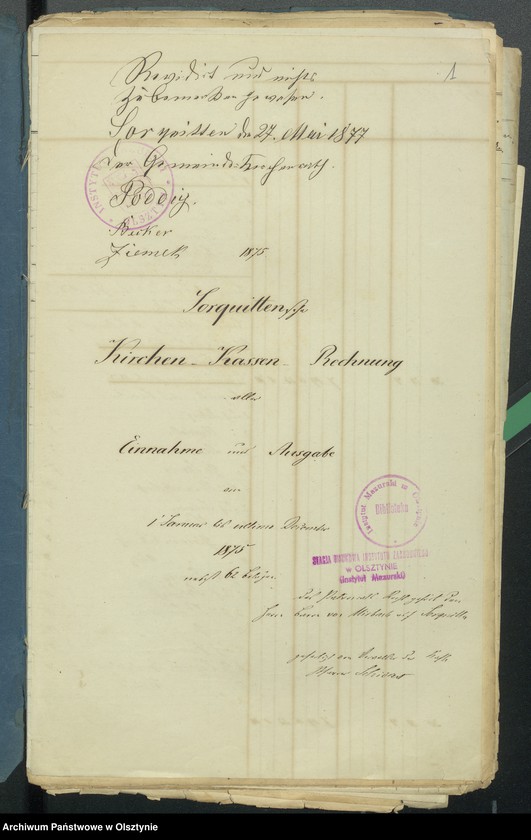 image.from.unit.number "Sourquittensche Kirchen Kassen Rechnung aller Einnahme und Ausgabe"
