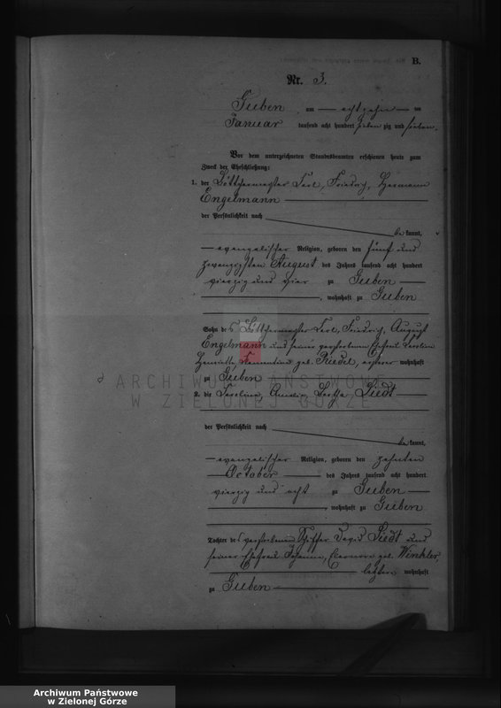 Obraz 8 z jednostki "Heirats-Neben-Register, No 1 bis 192"