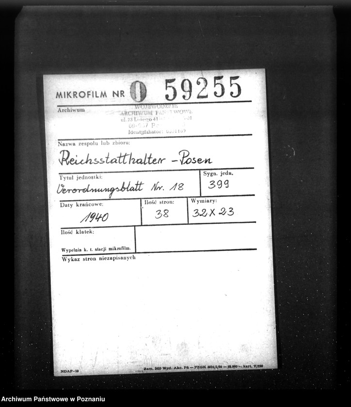 Obraz 2 z jednostki "Verordnungsblatt Nr. 18"