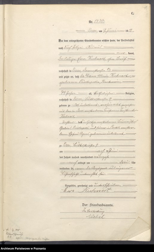 Obraz 5 z jednostki "Księga miejscowa zgonów tom IV [Rejestr główny zgonów]"