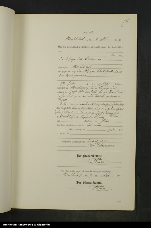 image.from.unit.number "Sterbe-Neben-Register Nr 1 - 23"