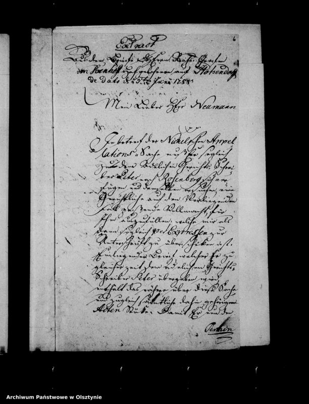 image.from.unit.number "Schriften zur Sasche der Schönberger Gutsherrschaft contra den Frei-Schulzen S. Nickel in Sommrau wegen Nichtgestellung einer Wollfuhre nach Königsberg"