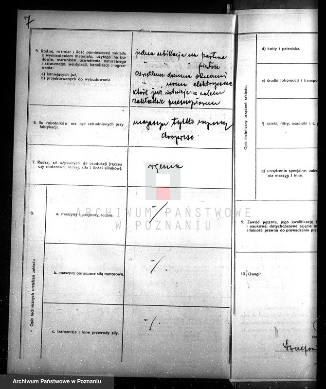 Obraz 11 z jednostki "/Gorzelnia W. Forstmanna Szczepowice, pow. kościański projekt rozbudowy/"