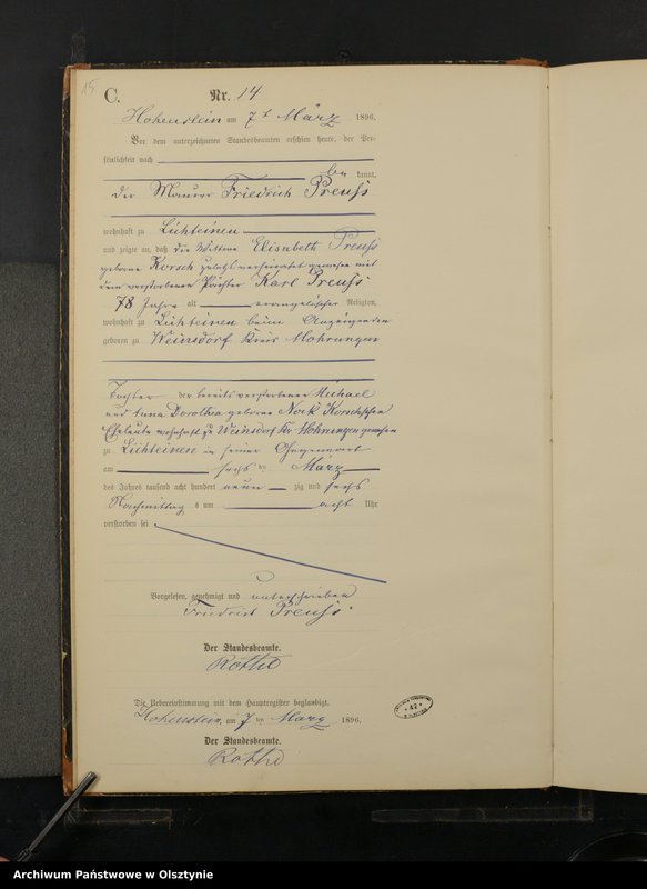 image.from.unit.number "Sterbe-Neben-Register Nr 1 - 77"