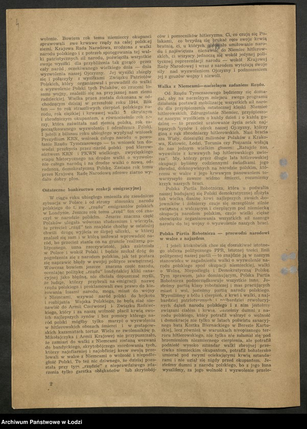 Obraz 5 z jednostki "Przemówienia Władysława Gomułki [oraz] życiorysy [Bolesława Bieruta, Władysława Gomułki, Edwarda Osóbki - Morawskiego i Michała Żymierskiego]"