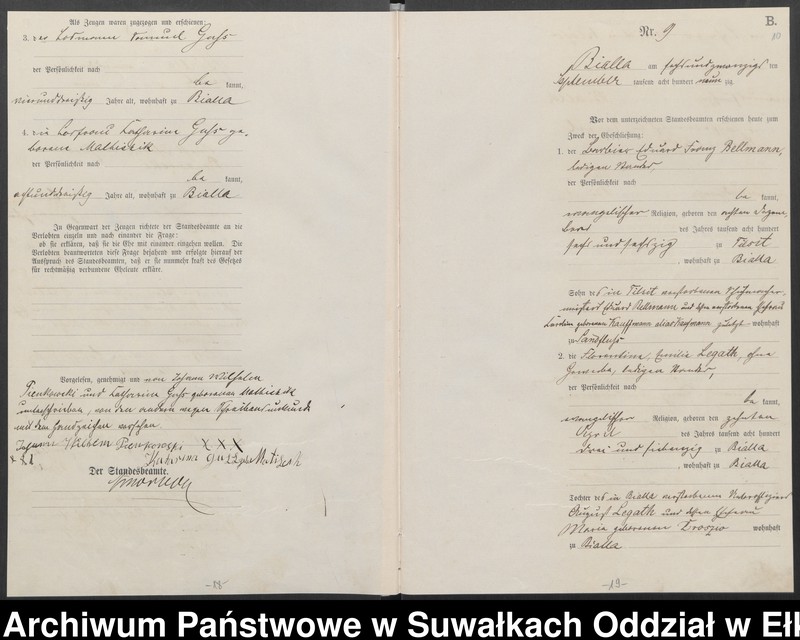 image.from.unit.number "Heiraths-Haupt-Register des Königlichen Preussischen Standes-Amtes Bialla Kreis Johannisburg"