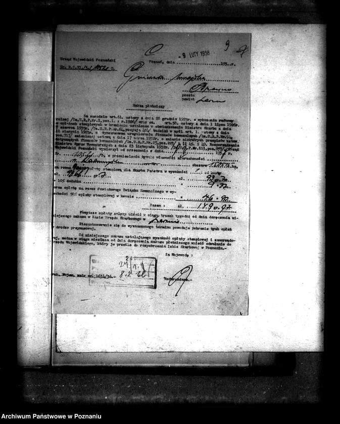 Obraz 15 z jednostki "Przewłaszczenie ziem dotacyjnych majątku Radomyśl powiatu leszczyńskiego"