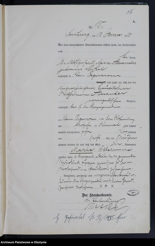 image.from.unit.number "Geburts-Haupt-Register Nr 1 -321"