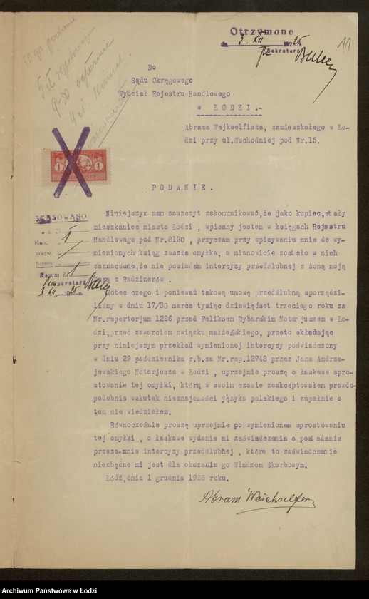 Obraz 13 z jednostki "Abram Wejkselfisz- sprzedaż manufaktury i nici"