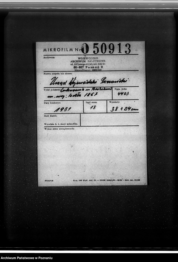 Obraz 2 z jednostki "Cukrownia w Kościanie nr woj. kotła 1867"