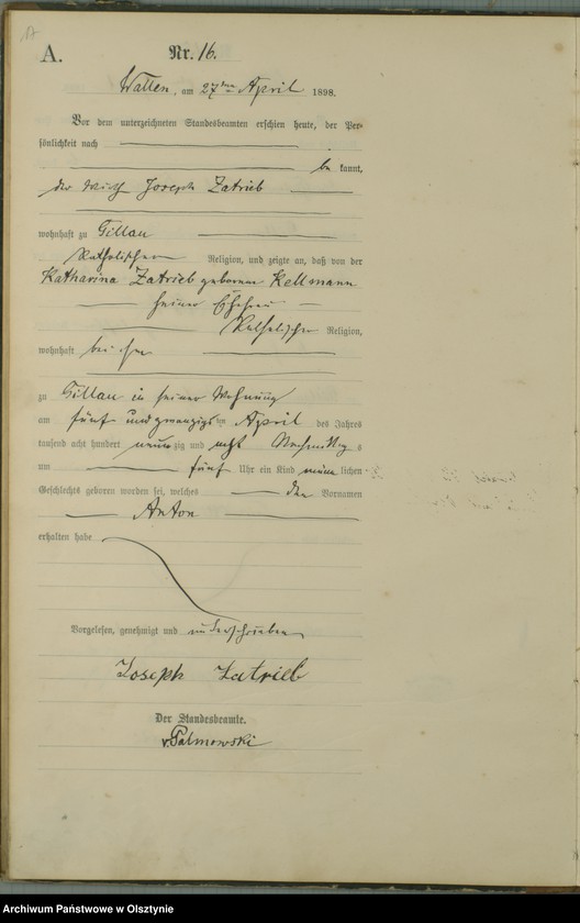 image.from.unit.number "Geburts-Haupt-Register Nr 1 - 67"