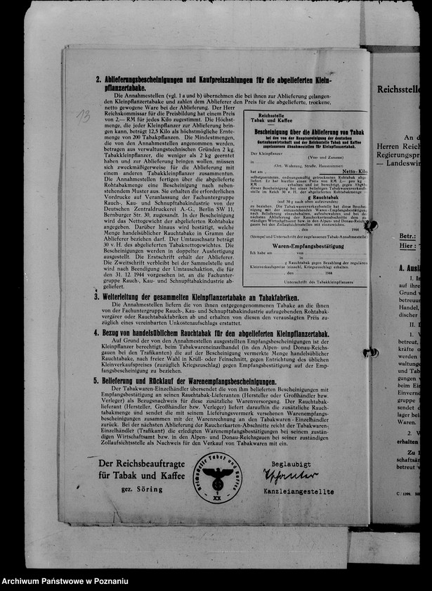 Obraz 17 z jednostki "Okólniki Bewirtschaftung von Tabakwaren"