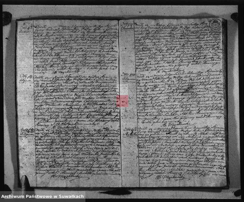 image.from.unit.number "Duplikat Urodzonych, Zaślubionych i Zejscia Parafii Filipowskiej za rok 1845"