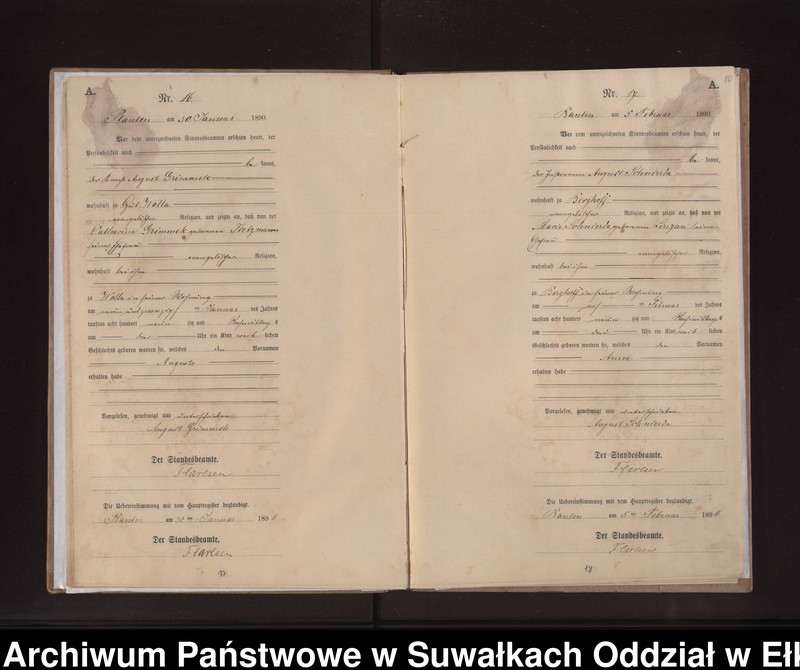 image.from.unit.number "Geburts-Neben-Register des Preussischen Standes-Amtes Neuhoff Kreis Loetzen"