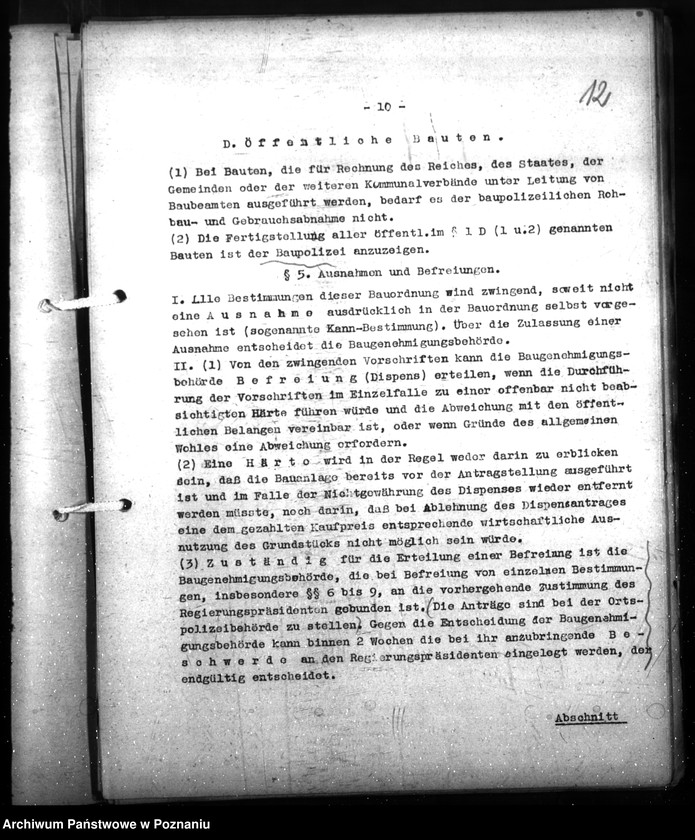 Obraz 16 z jednostki "Zarządzenie w sprawach budowlanych na wsi na terenie okręgu gdańskiego"