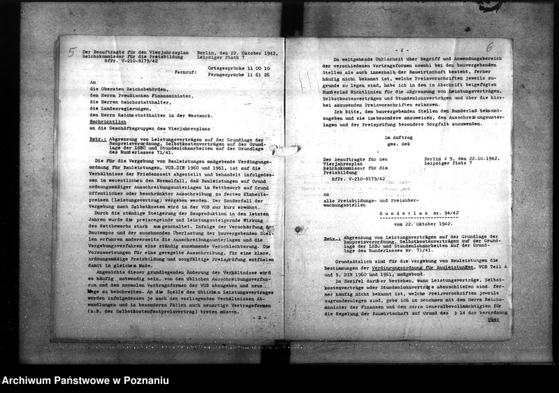 Obraz 8 z jednostki "Zarządzenia - Wohnungsnot. Neubauverbot. Landarbeiterwohnungsbau. Gemeinnützigeswesen"