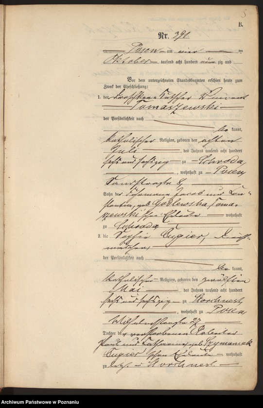 Obraz 6 z jednostki "Księga małżeństw t. III"