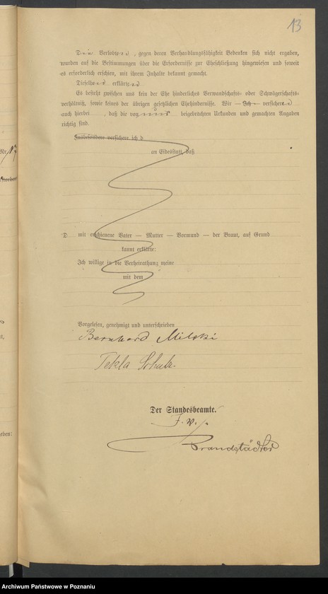 Obraz 15 z jednostki "Die von den Verlobten beigebrachten Urkunden zur Eheschliessung pro 1901. Vol IX"