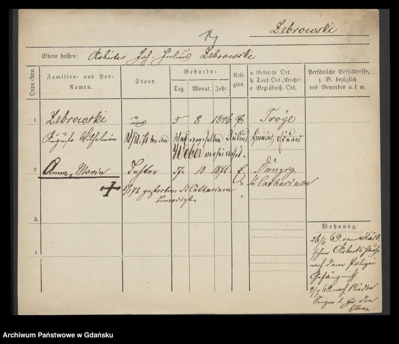 image.from.unit.number "Karty meldunkowe: Zapel - Zeitz"