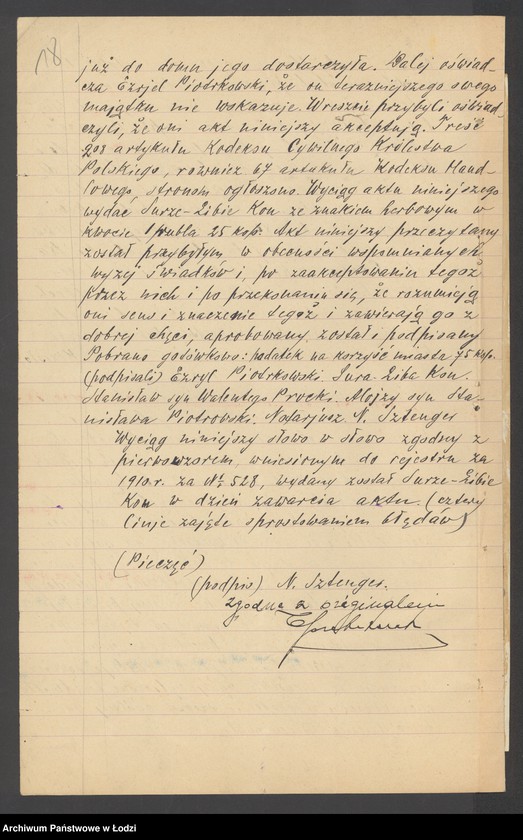 Obraz 20 z jednostki "Piotrkowski, Bornstein i Rzechta – handel surowcami manufakturowymi"