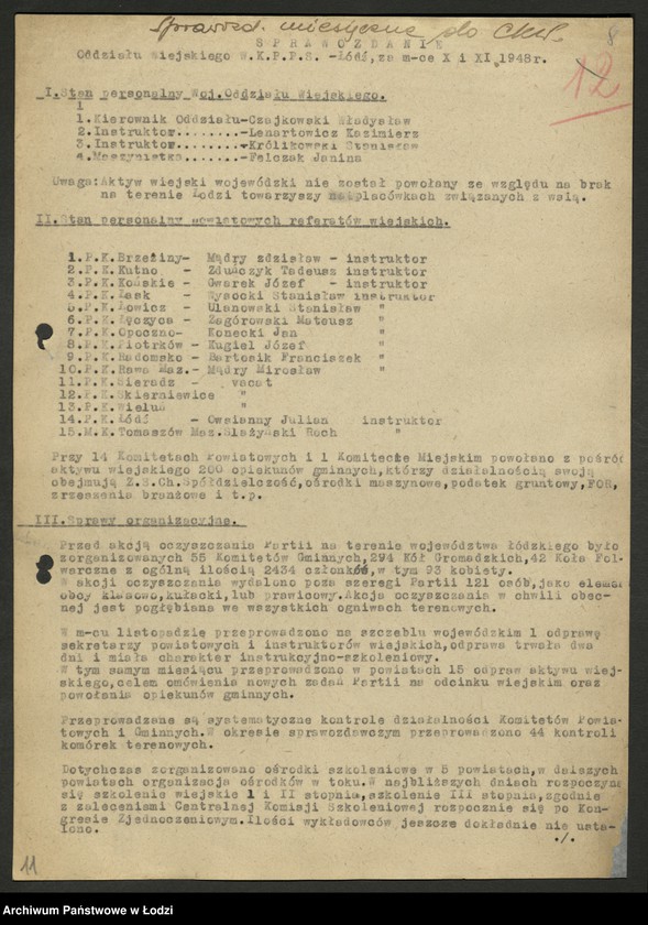 Obraz 9 z jednostki "Sprawozdanie Oddziału [i załącznik]"