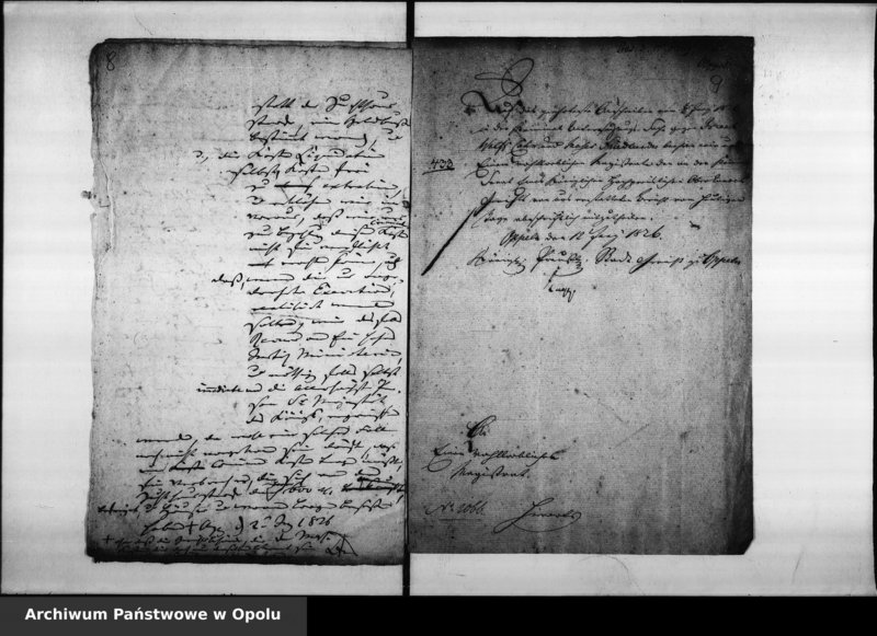 Obraz 9 z jednostki "Acta specialia betreffend die Bezahlung der Criminal - Untersuchungs Kosten in Sachen c/a [contra] Israel Wolf Cohn und Moses Friedlander 1826 Vol. I"