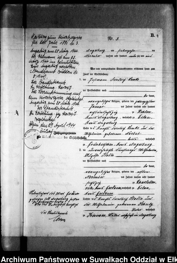 image.from.unit.number "Heiraths-Neben-Register des Preussischen Standes-Amtes Kehlen Kreis Angerburg"