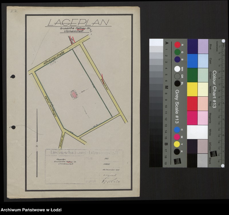 Obraz 1 z jednostki "Lageplan Grundstück Mettnau-Strasse Litzmannstadt"