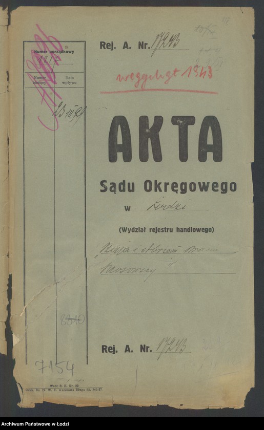 Obraz 2 z jednostki "Szaja i Abram Bracia Skosowscy- fabryka materiałów włókienniczych"