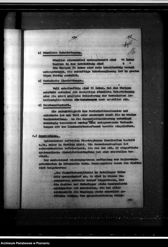 Obraz 20 z jednostki "Lageberichte der Regierungspräsidenten, Gesundheitswesen und Volkspflege"