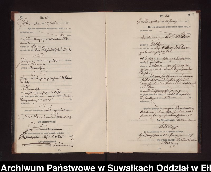 image.from.unit.number "Sterbe-Neben-Register des Preussischen Standes-Amtes Gr. Konopken Kreis Loetzen"
