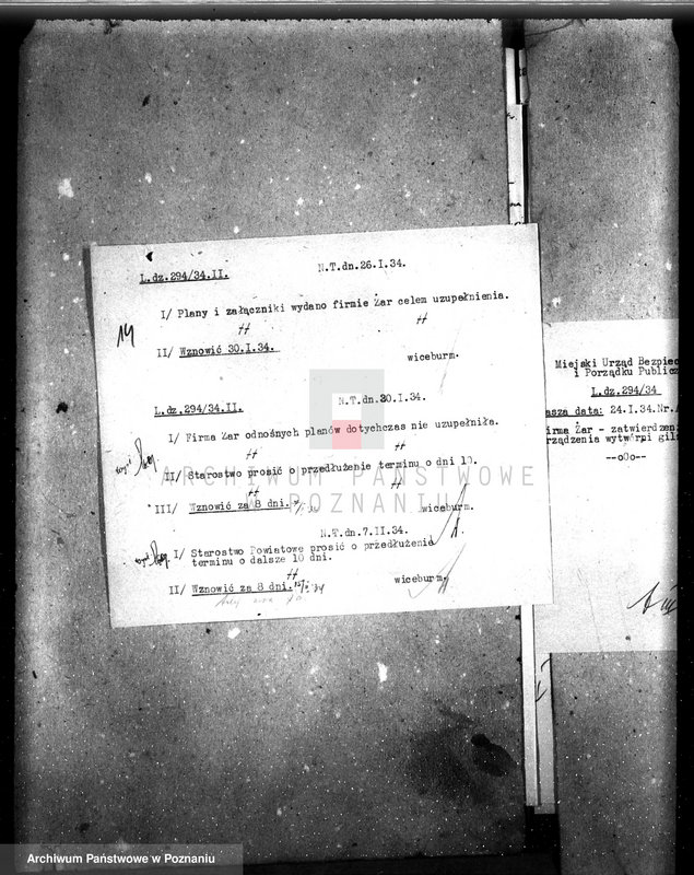 Obraz 18 z jednostki "Zatwierdzenie zakładu przemysłowego firmy "Żar" /fabryki tutek do papierosów/ w Nowym Tomyślu"