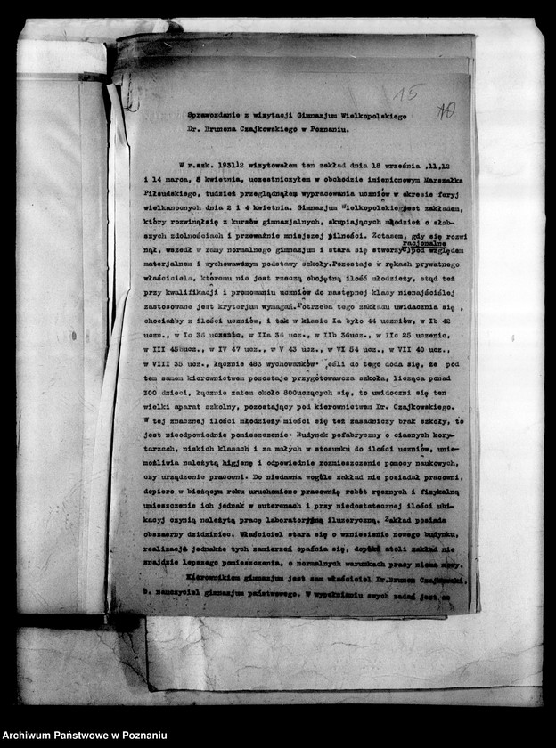 Obraz 19 z jednostki "Wielkopolskie Gimnazjum Koedukacyjne Czajkowskiego - Poznań [sprawozdania z wizytacji i sprawozdania roczne szkoły]"