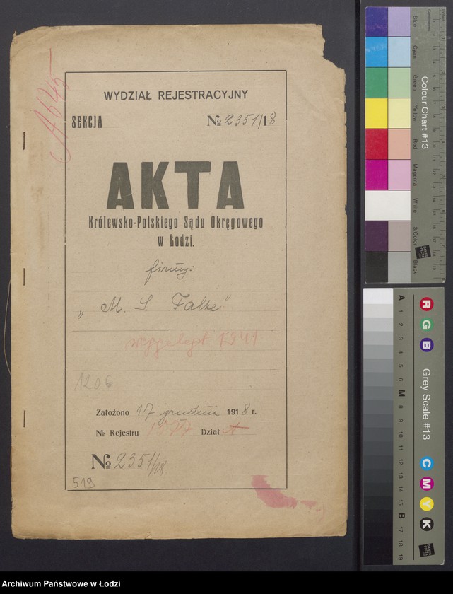 Obraz 2 z jednostki "Moszek Szyja Falke- skład skór"